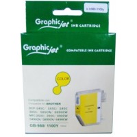 Brother LC-980Y/1100Y съвместима жълта мастилена касета GraphicJet