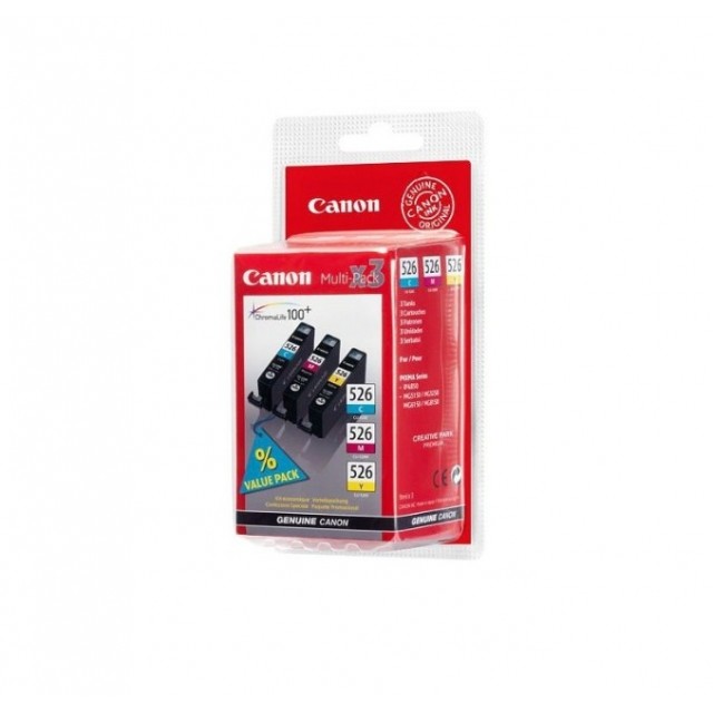 Canon CLI-526 C/M/Y комплект мастилени касети