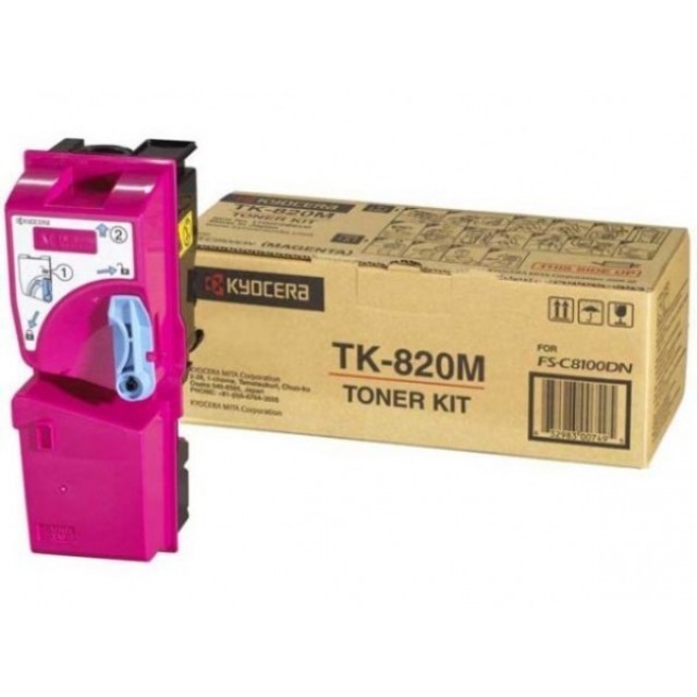 Kyocera TK-820M оригинална червена тонер касета