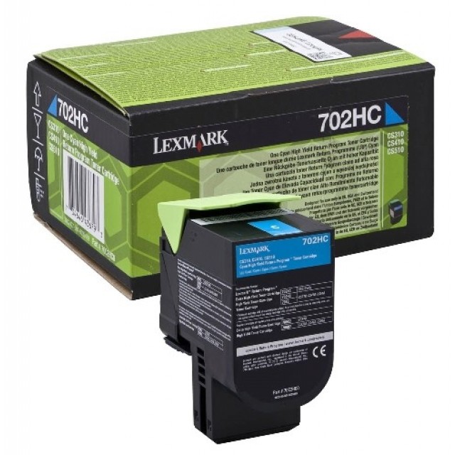 Lexmark 70C2HC0 оригинална синя тонер касета (Return Program)