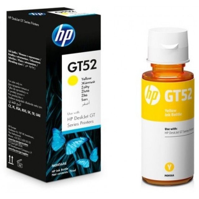 HP GT52 жълто мастило бутилка