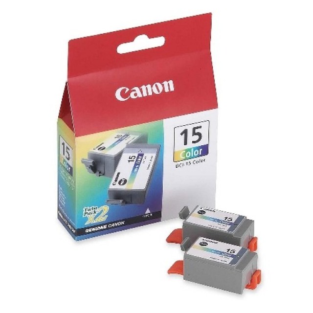 Canon BCI-15 двоен пакет трицветни мастилени касети