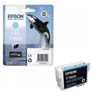 Epson T7605 светлосиня мастилена касета