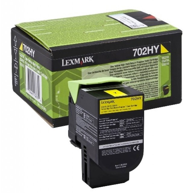 Lexmark 70C2HY0 оригинална жълта тонер касета (Return Program)