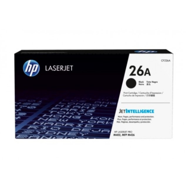 HP CF226A оригинална черна тонер касета 26A