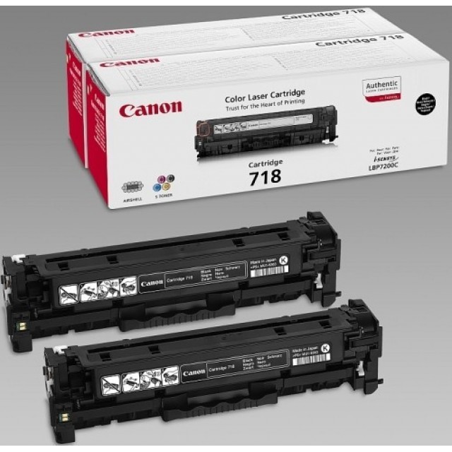 Canon CRG-718B2pk двоен пакет оригинални черни тонер касети