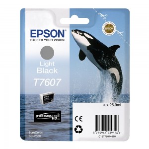 Epson T7607 светлочерна мастилена касета