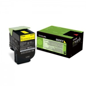 Lexmark 80C2XY0 оригинална жълта тонер касета (Return Program)