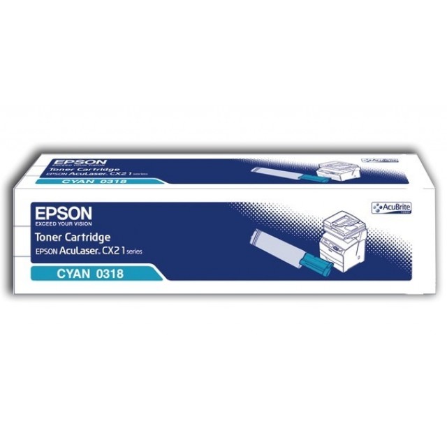 Epson C13S050318 оригинална синя тонер касета