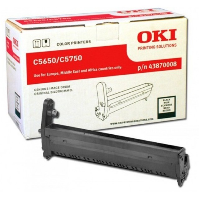 OKI 43870008 оригинален черен барабанен модул за C5650/C5750