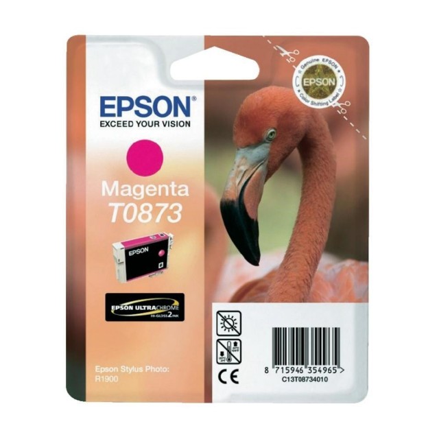 Epson T0873 червена мастилена касета