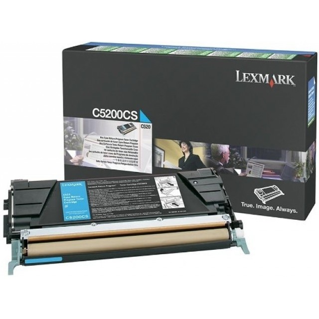 Lexmark C5200CS оригинална синя тонер касета (Return Program)