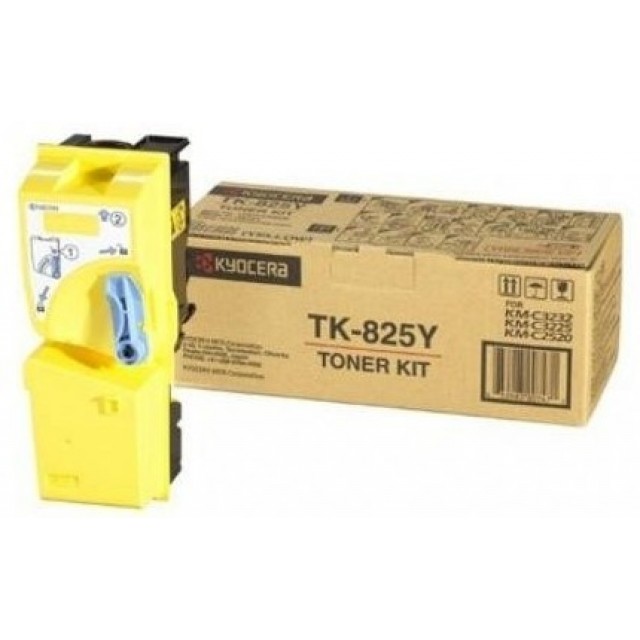 Kyocera TK-825Y оригинална жълта тонер касета