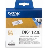 Brother DK-11208 големи адресни етикети, черен текст на бяла основа