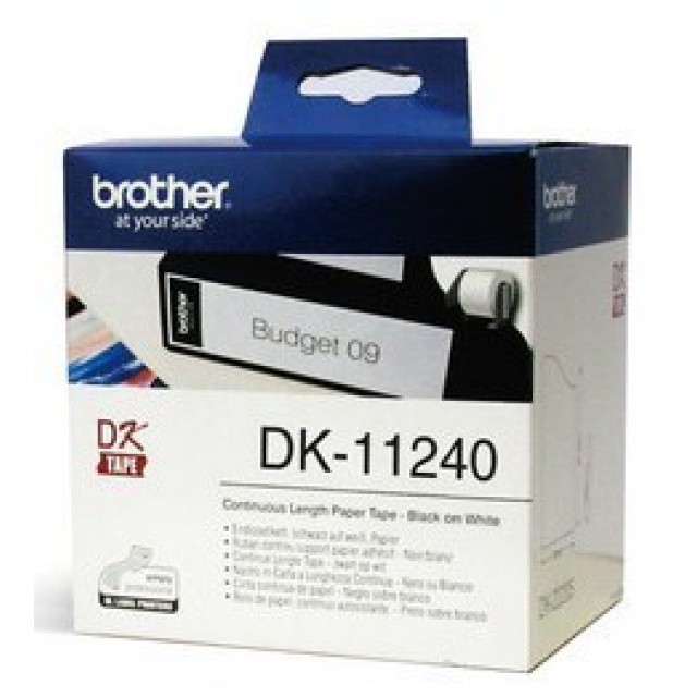 Brother DK-11240 баркод етикети, черен текст на бяла основа