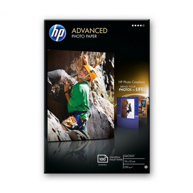 Фото хартия HP Advanced, гланц, 100 листа Q8692A
