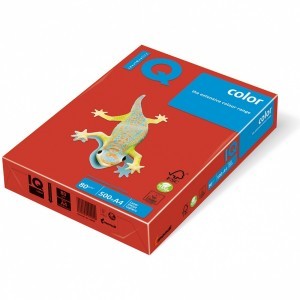Цветна копирна хартия IQ Color CO44 кораловочервен, наситен, A4 80 гр.